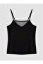Black Polka Dot Rope Strap Women's Shorts Pajama Set - 4
