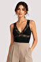 Women's 4-Piece Lace Detailed V-Neck Cotton & Modal Stretchy Bustier Undershirt - 4-Piece Advantage Pack - 3