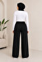 Double Black and Gray Sweatpants Set - Loose Fit Spanish Style Flared Look Wide Legs - 3