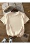 Women's Geometric Moon&Sun Printed T-Shirt Oversize Loose Fit - 3