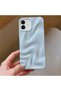 Case Compatible with iPhone 16, Wavy, Special Edition 3D Embossing, Luxury, Shiny, Shock-Resistant Soft Textured Cover for iPhone 16 Case Blue Pm-2