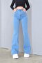 Comfortable Fit Flare Light Blue Denim Trousers - 2
