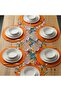 American Service, New Season 6-Piece Light Orange Color Supla and Runner Cover Set - 2