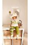 Boy's Cartoon Character Patterned Trendy Summer Two-Piece Set - Green / Ecru - 3