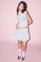 100% Cotton Balloon Fit White Polka Dot Regular Waist Poplin Mini White Skirt I1677Ax26Sm