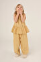 Pipe Leg Trousers Pastel Yellow - 3