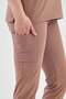 Lycra Milk Brown Zipper Detailed Surgical Suit - 3
