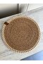 Bohemian 6-Piece Wicker White Color Plate Set American Service 32cm Diameter Wicker Weave Plate Bottom - 3