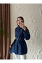 Women's Belted Hijab Shirt with Buckle Detail and Waist Tie - 5