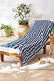 Striped Blue Burgundy Beach Towel - Marine Modern Pool Sea Quick-Dry Microfiber Towel - 6