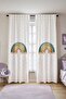 Dotted Rainbow Patterned Children's Baby Room Background Curtain (Single Wing Pricing) - 2