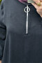 Women's Clothing Plus Size Aerobin Double Suit with Front Zipper Detail and Side Slits Trousers - 8
