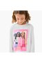 Girls T-shirt with Sequin Detail Barbie Print - Cotton - Long Sleeves - 4