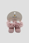 Newborn Baby Girl Tulle Detailed Tutu Soft Dark Pink Booties Socks Set