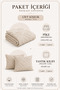 Beige 3 Piece Double Bohemian Pique Set Seasonal 240X250 Bedspread Set Zetian - 2