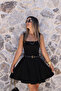 Black Flared Crepe Skirt - 2