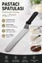 Cake Smoothing Spatula with Oblique Oval Tip 32 Cm, Black, High Quality, Durable and Practical