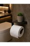304 Stainless Steel No Drilling Mounting Adhesive and Screw Mounted Toilet Roll Holder with Shelf - Bth-014