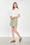 Women's Linen Shorts - Olive - 2