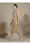 Cream Sleeveless Polka Dot Midi Dress - 4