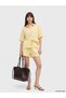 Yellow Elastic Waist Women's Muslin Shorts