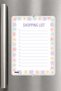 Shopping List - A5 - Magnetic - Pvc - Refrigerator Note Holder & Desktop - Summer Erase - Planner