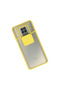 Xiaomi Redmi Note 9 Pro Case Palm Frosted Camera Sliding Silicone - Yellow - 2