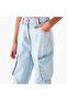 Wide Leg Cargo Jeans with Buttoned Waist - 4