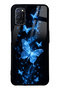 Oppo A52 Blue Galaxy Butterfly Design Glossy Phone Case