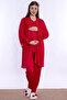 Maternity Pajama Set with Nursing Features and Robe Effortt - Cherry - 2