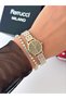 Steel Strap Minimal Case 2 Year Warranty 3 Atm Waterproof Women's Wristwatch + Bracelet Gift - 4