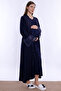 Pregnant and Postpartum Set with Breastfeeding Features, 4 Pieces Effortt - Navy Blue - 7