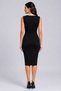 Stylish and Elegant Appearance |   Women's Strappy Double Breasted Collar Gathered Short Crepe Dress - 4
