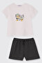 Baby Girl Shorts T-Shirt 2-Piece Anthracite-Melange Bottom Top Set