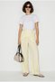Women's Yellow Shimmering Modal Trousers with Elastic Waist and Pocket Detail 3304 60286323 - 3