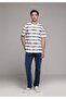 Straight Fit Men's Mid Indigo Denim Jean Pants