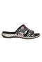 26Y Nbl14 Black Women's Genuine Leather Daily Slippers - 2