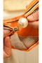 Pearl Magnet Satin Scarf Necklace - 3