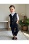 New Black 3-Piece Baby Kids Set 1-6 Years (Short-Sleeved Shirt)