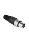 Conector XLR negru mamă - 2