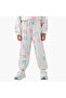 Girls Joggers with Floral Print - Cotton - Drawstring Waist