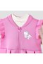 Sario Girls Pleated Dress and T-shirt Set with Hello Kitty Print - Cotton - Long Sleeves - 4