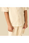 Collared Neck Short Sleeve Shirt and Shorts Set with Pockets - 5