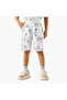 Set of 3 Crew Neck Short Sleeve T-shirt and Shorts Set with Drawstring Closure - 6