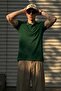 Men's Classic Slim Fit Green Polo Collar T-Shirt - 4