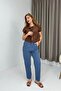 Women's Canvas Pocket Mom Pants Blue