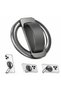 Magnetic Phone Ring Holder 360° Rotating Grip Stand Strong Magnetic Finger Ring Kickstand Anti-Drop Metal Holder for iPhone 16/15/14/13/12 Dark Grey