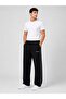 Men's Embroidered Wide-Leg Comfortable Sweatpants with Side Stripes and Pockets - 3