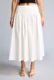 A-Line High Waist Poplin Midi Skirt F7993Ax26Sp - 4