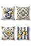 Spring Tile Lemons Patterned 4-Piece Throw Pillow Cover Set - 3